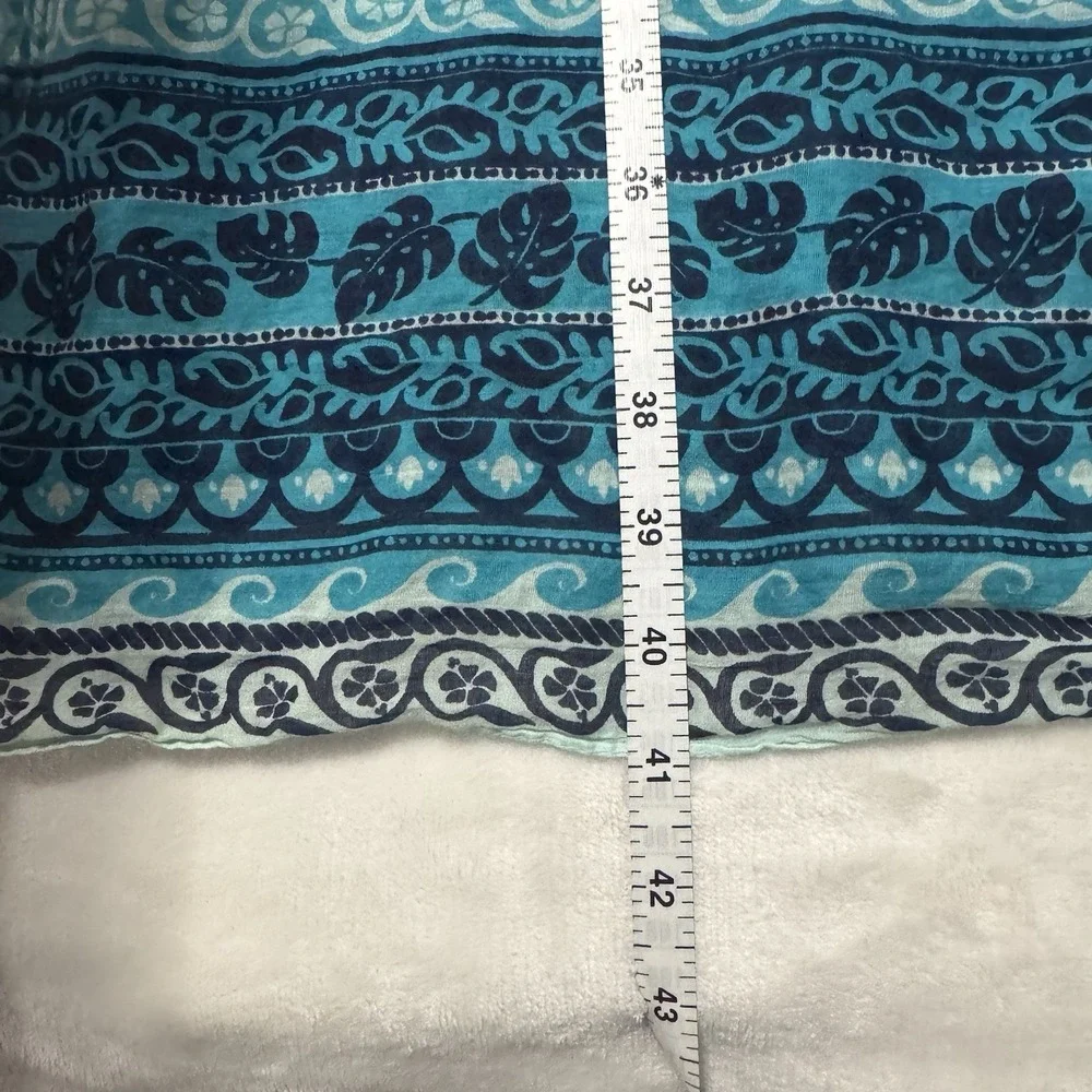 Caribbean Blue Pineapple Tropical Sarong Wrap Cover Up Scarf 100% Cotton